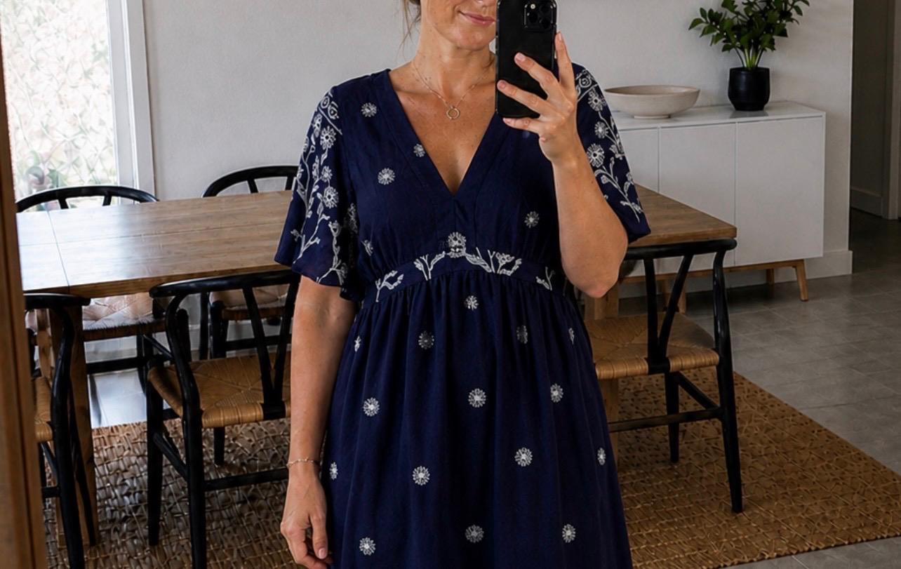 Robe fleurie femme bleu – Image 2
