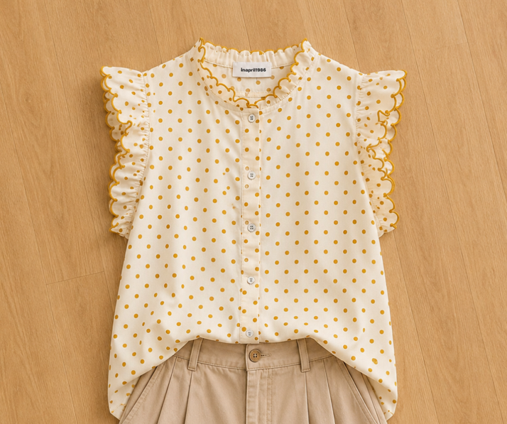Blouse Brodée Élégance – Coupe Fluide & Confort Grande Taille – Image 3