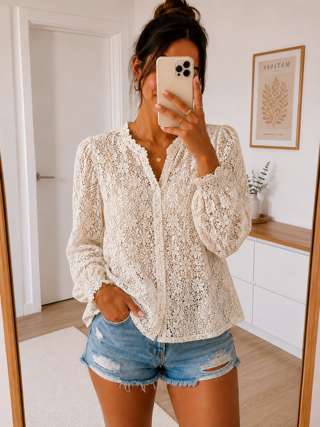 Blouse manche longue stylé brodé – XL au 3XL