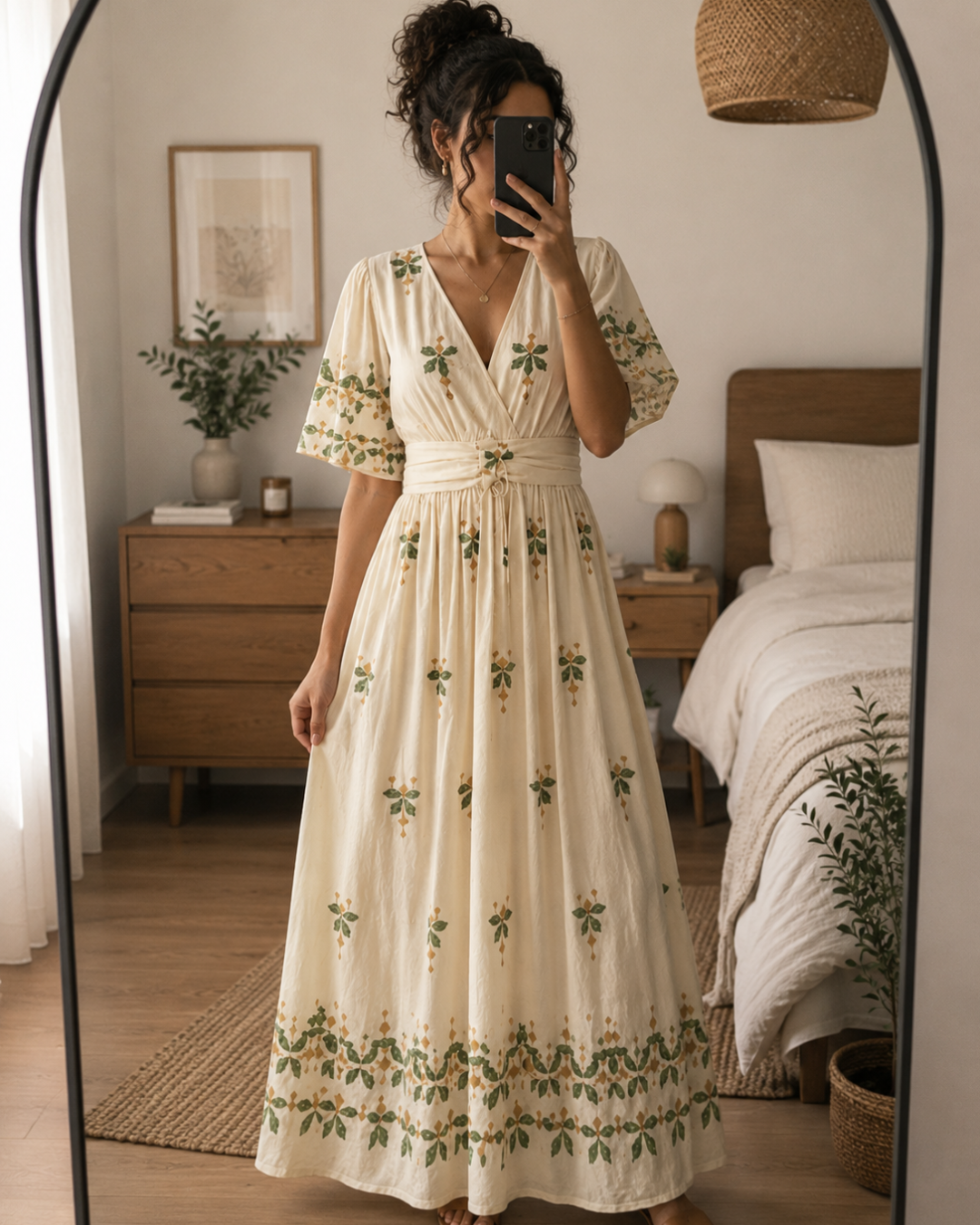 robe fleurie femme brodé – Image 2