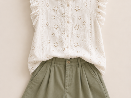 Blouse grande taille brodée – Chic, confortable et légère